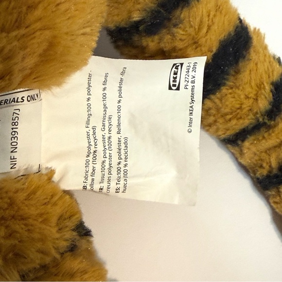 IKEA Djungelskog Tiger Jungle Cat Large Stuffed Animal Plush 30" With Tag - Picture 14 of 15